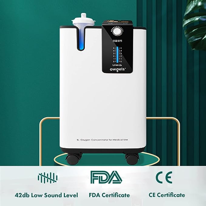 OWGELS (OZ-5-01PWO) | 5L Movable Hospital Use Oxygen Concentrator, Safer, Less expensive, and more convenient Life Saver | Best Suited for Home care Equipment(OPEN BOX) OWGELS (OZ-5-01PWO) | 5L Movable Hospital Use Oxygen Concentrator, Safer, Less expensive, and more convenient Life Saver | Best Suited for Home care Equipment(OPEN BOX)